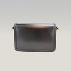 Saint Laurent Solferino Medium Shoulder Bag Black Leather with Cassandre Logo