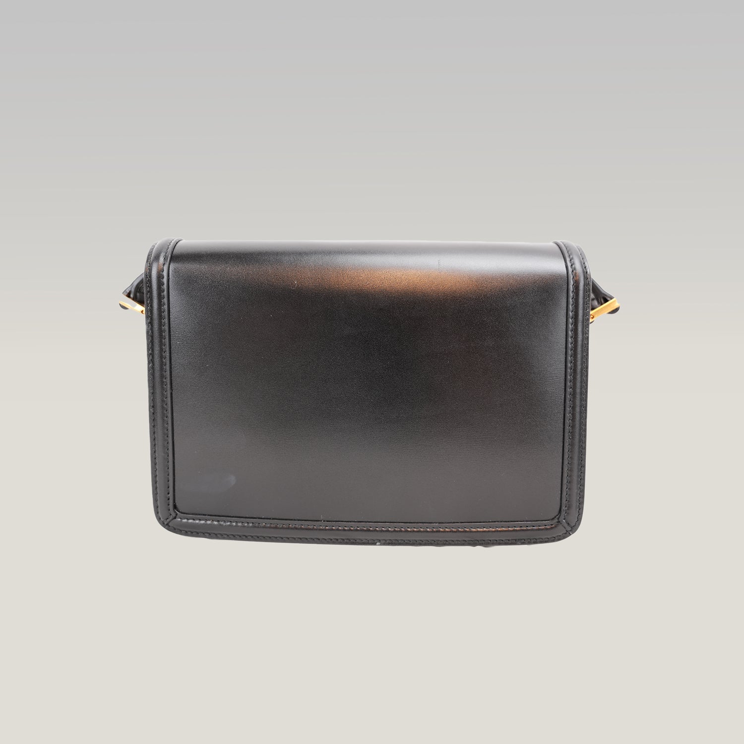 Saint Laurent Solferino Medium Shoulder Bag Black Leather with Cassandre Logo