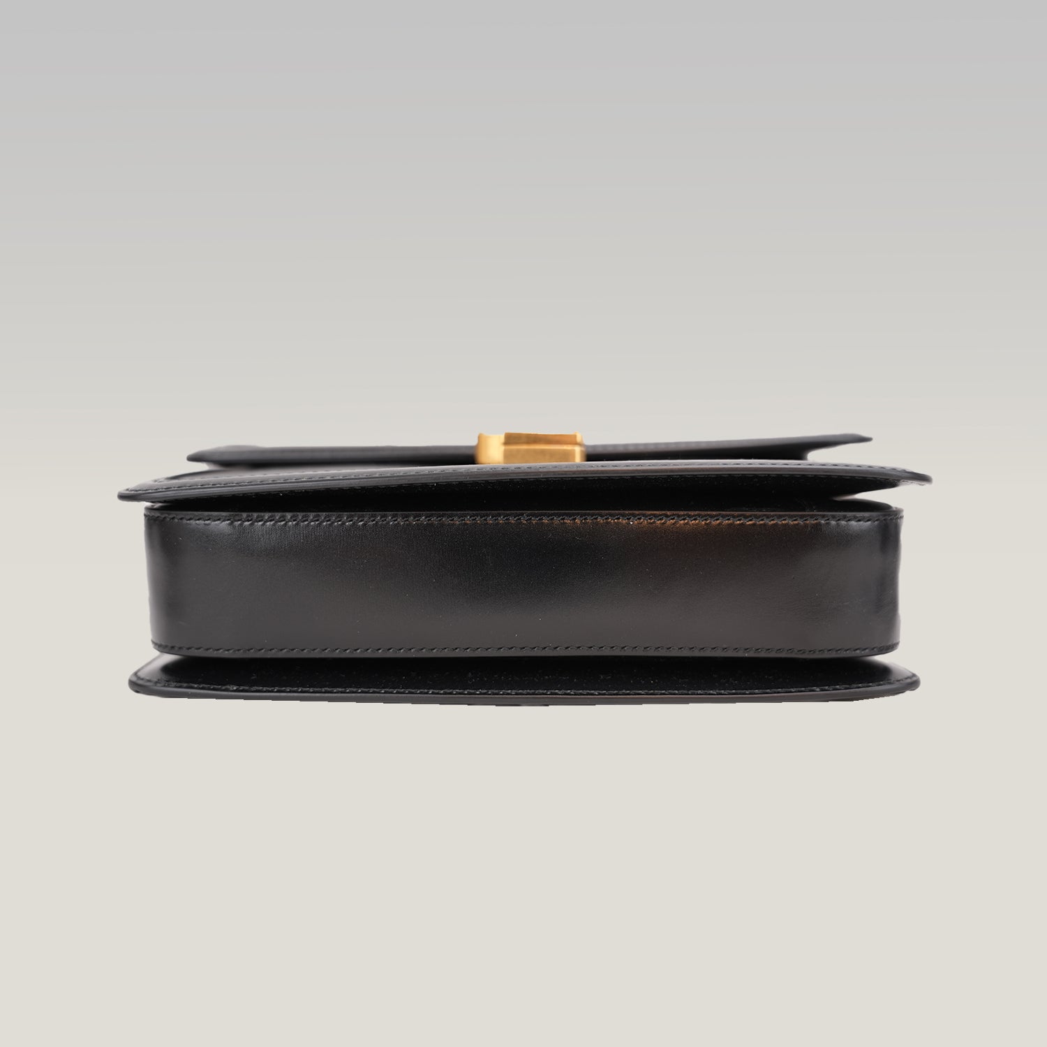 Saint Laurent Solferino Medium Shoulder Bag Black Leather with Cassandre Logo