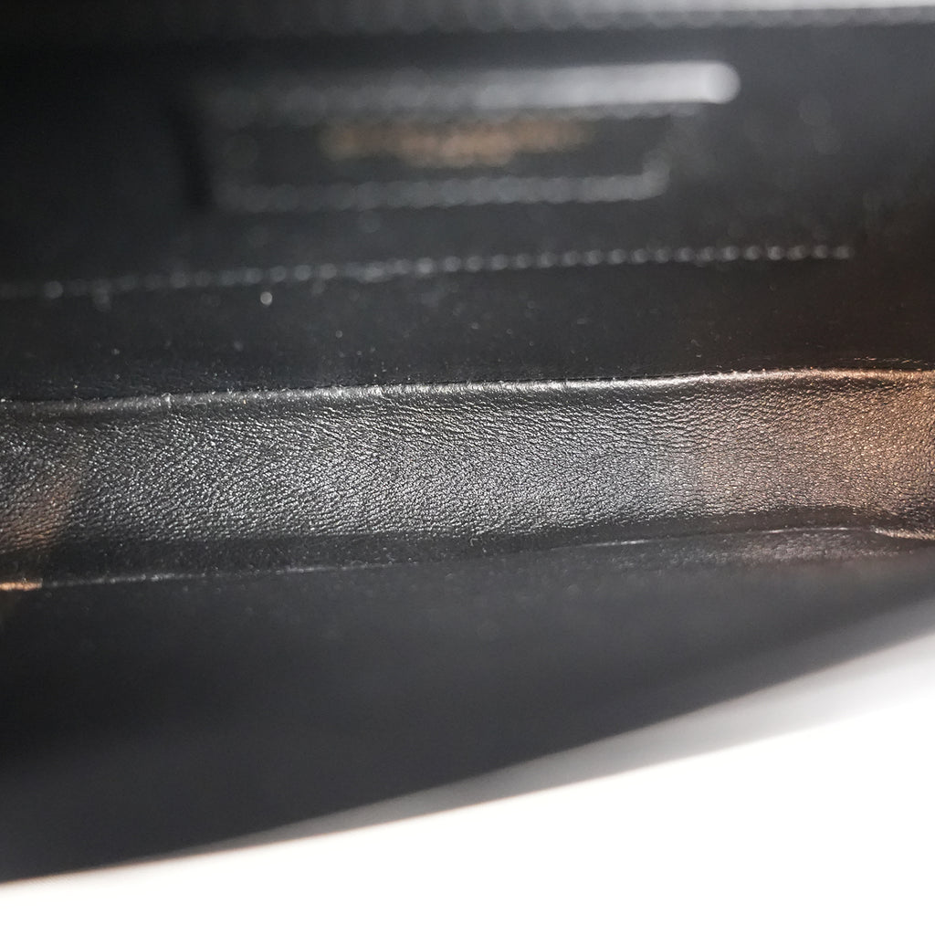 Saint Laurent Solferino Medium Shoulder Bag Black Leather with Cassandre Logo