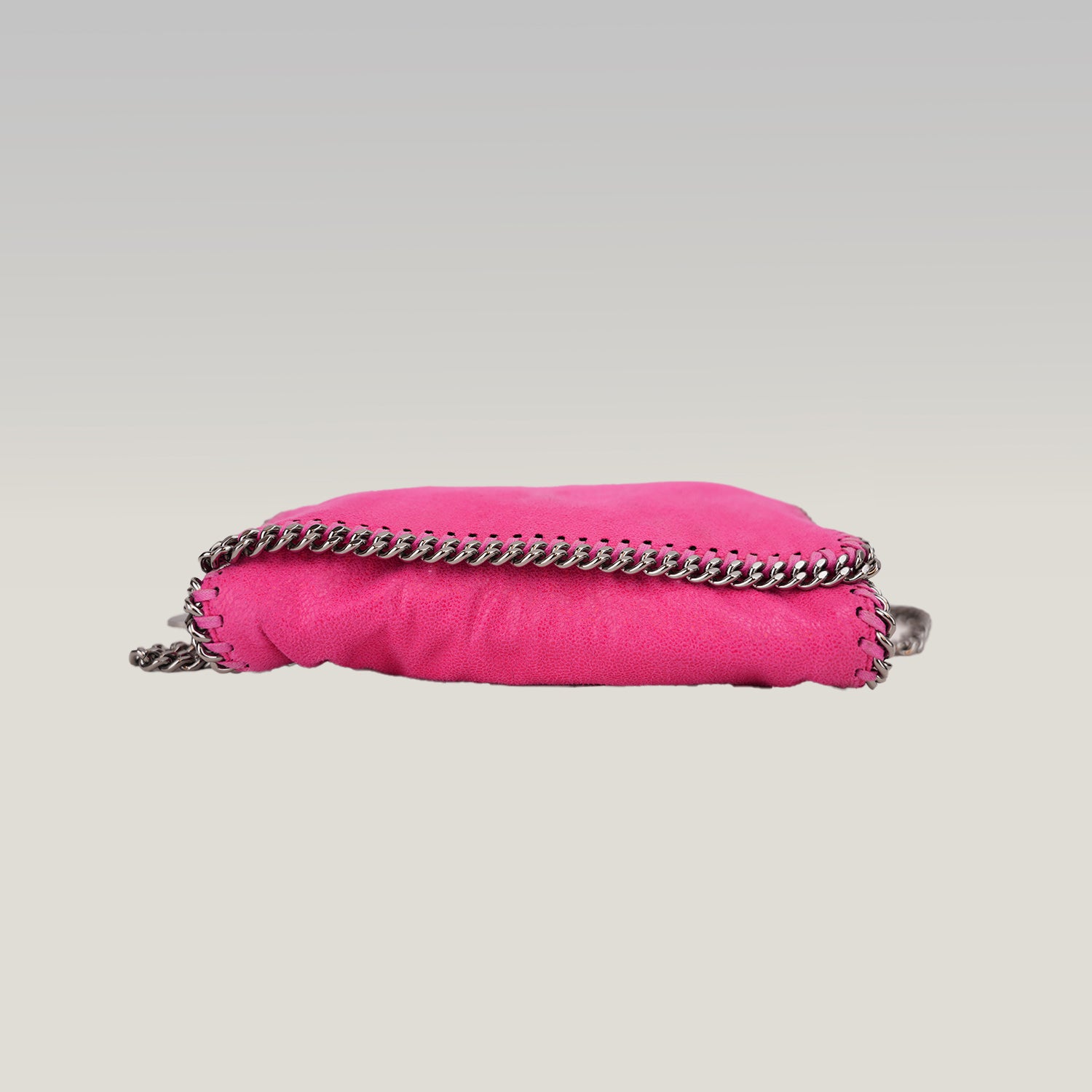 Stella McCartney Falabella Clutch Rosa in Tessuto con Catena Argentata