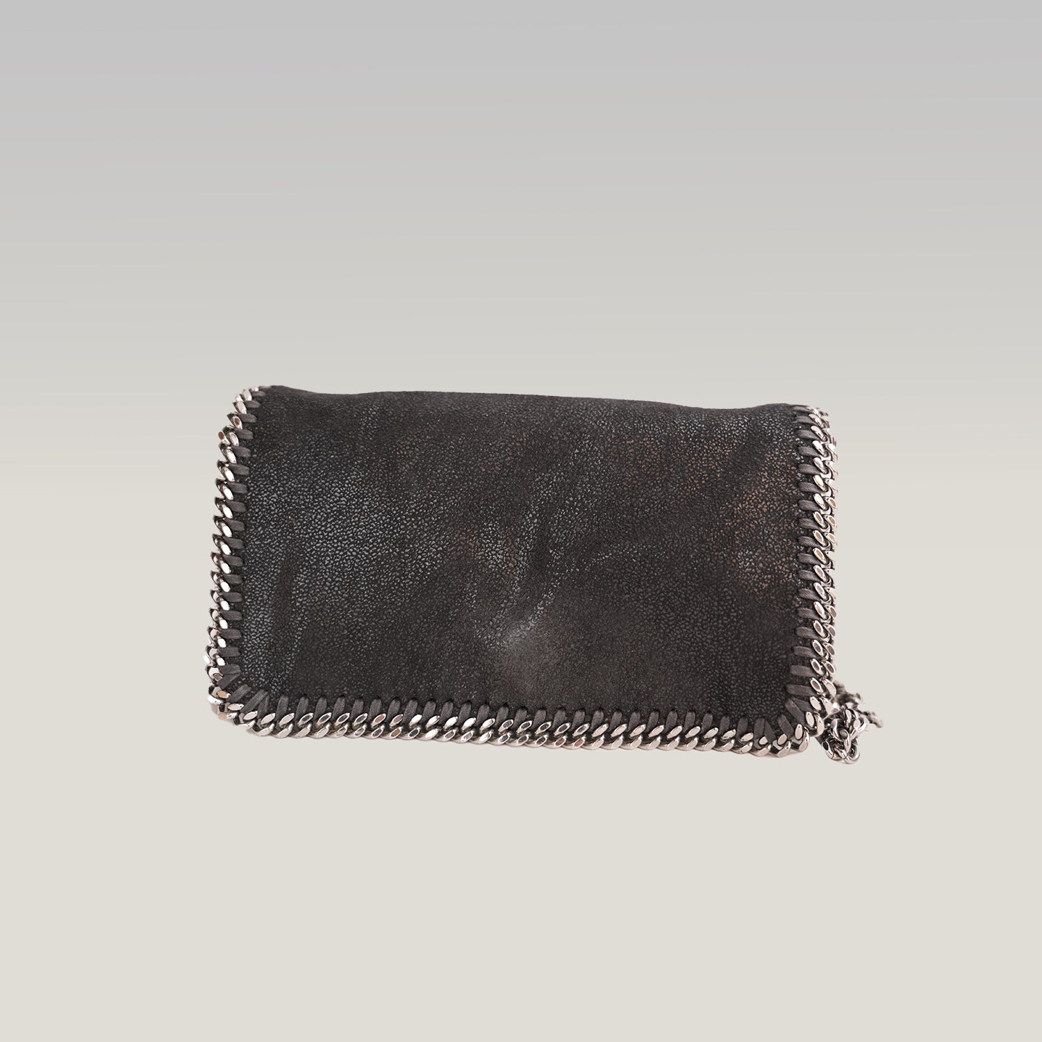 Stella McCartney Falabella Small Nera – Borsa a Tracolla con Catena Argentata