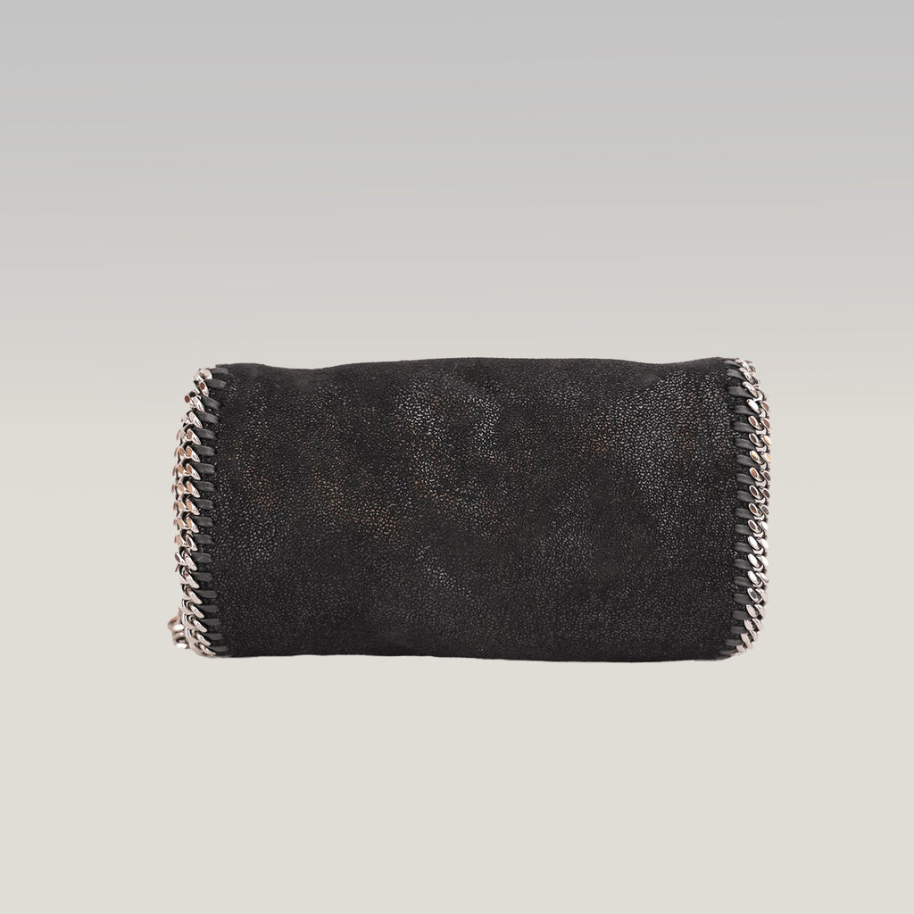 Stella McCartney Falabella Small Nera – Borsa a Tracolla con Catena Argentata