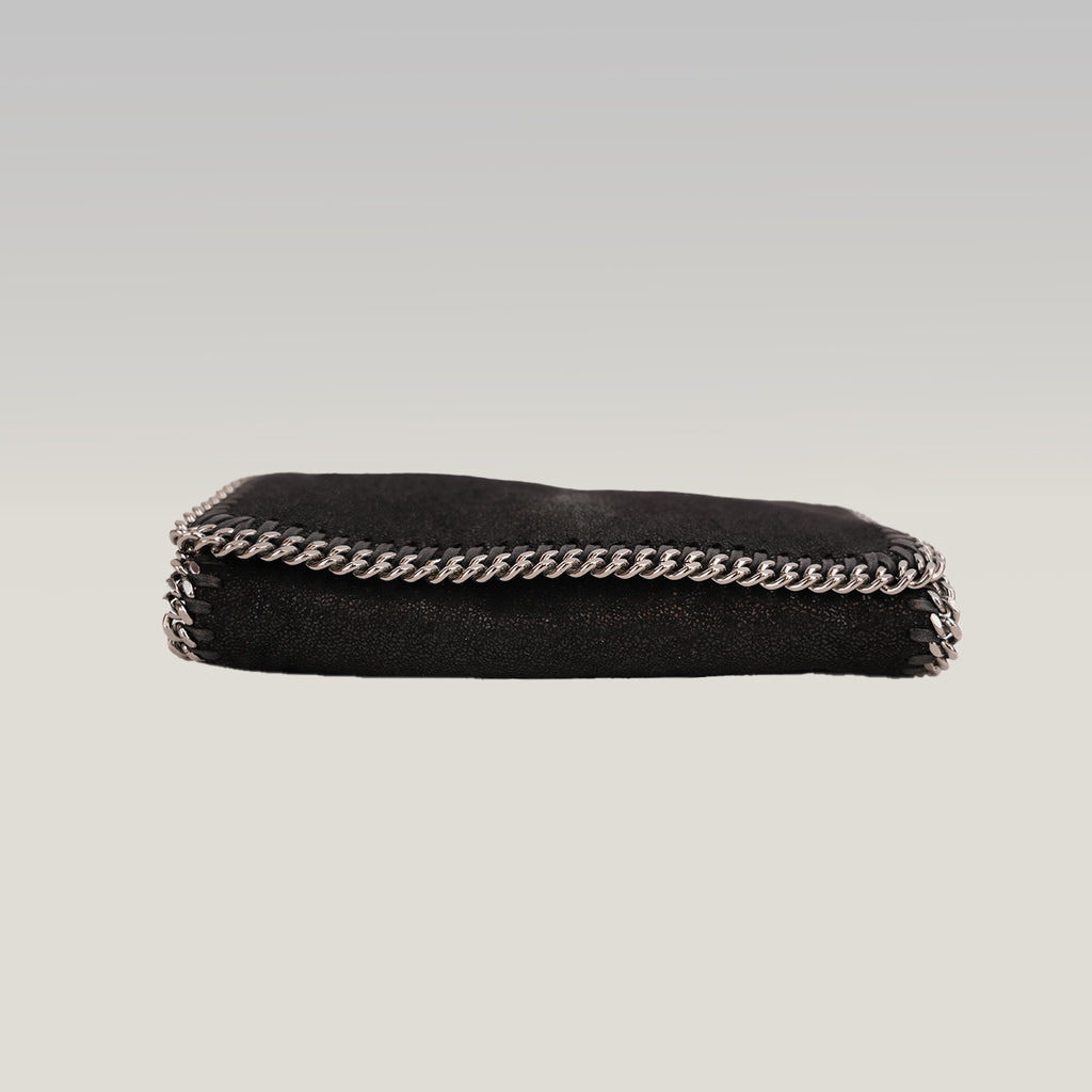 Stella McCartney Falabella Small Nera – Borsa a Tracolla con Catena Argentata