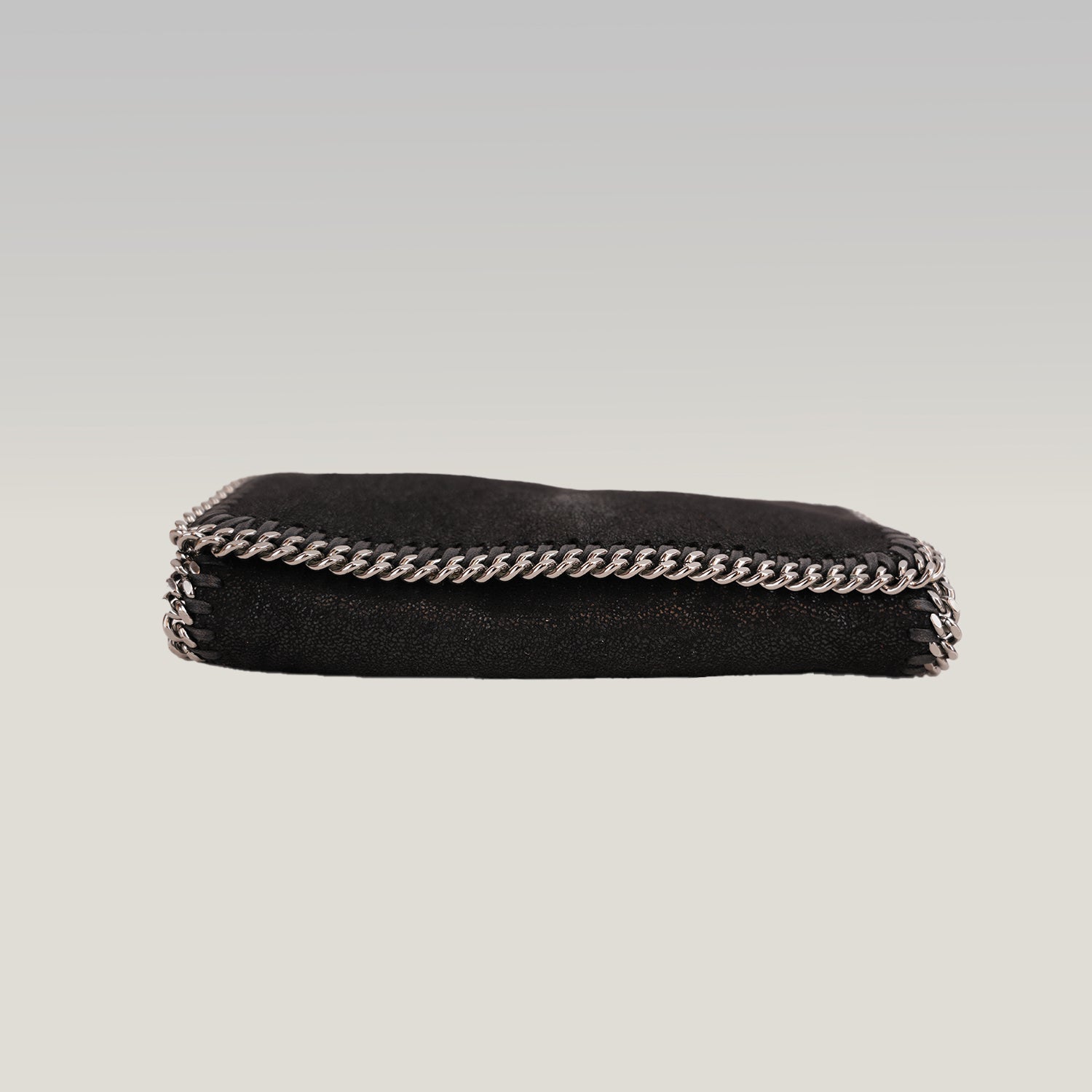 Stella McCartney Falabella Small Nera – Borsa a Tracolla con Catena Argentata