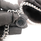 Stella McCartney Falabella Small Nera – Borsa a Tracolla con Catena Argentata