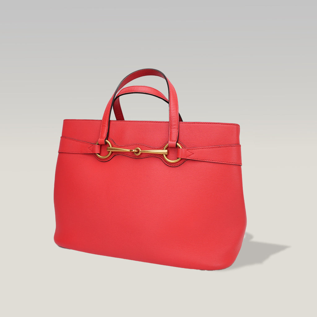 Gucci 1955 Horsebit Red Leather Handbag 