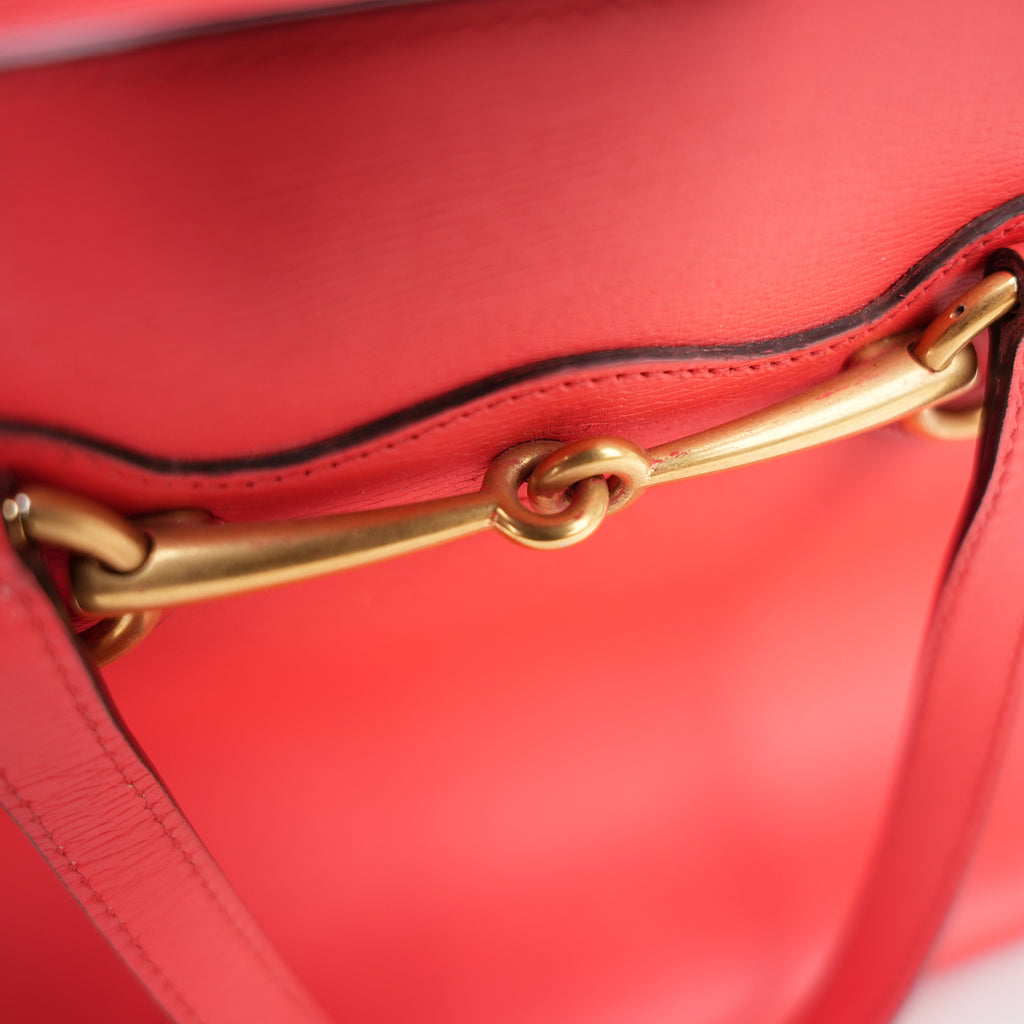 Gucci 1955 Horsebit Red Leather Handbag 