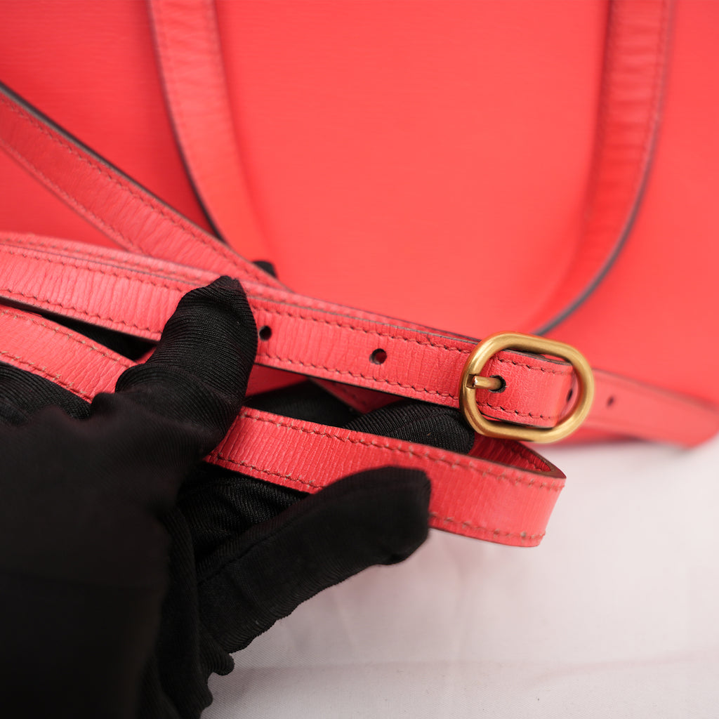 Gucci 1955 Horsebit Red Leather Handbag 