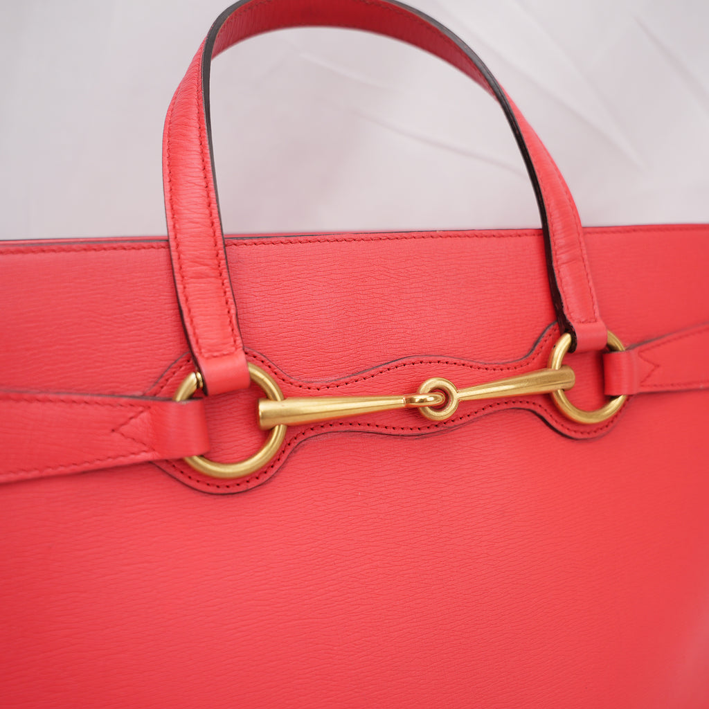 Gucci 1955 Horsebit Red Leather Handbag 