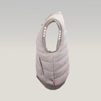 Thom Browne Gilet Uomo Imbottito Grigio in Lana Vergine Piumino Smanicato Button Down