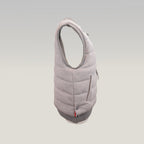 Thom Browne Gilet Uomo Imbottito Grigio in Lana Vergine Piumino Smanicato Button Down