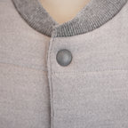Thom Browne Gilet Uomo Imbottito Grigio in Lana Vergine Piumino Smanicato Button Down
