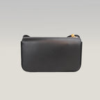 Tod’s Timeless Black Leather Micro Flap Bag con T Logo Oro
