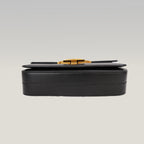 Tod’s Timeless Black Leather Micro Flap Bag con T Logo Oro
