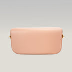 Valentino Garavani VLogo Loco Bag in Pelle Nude con Maxi Logo V e Tracolla a Catena