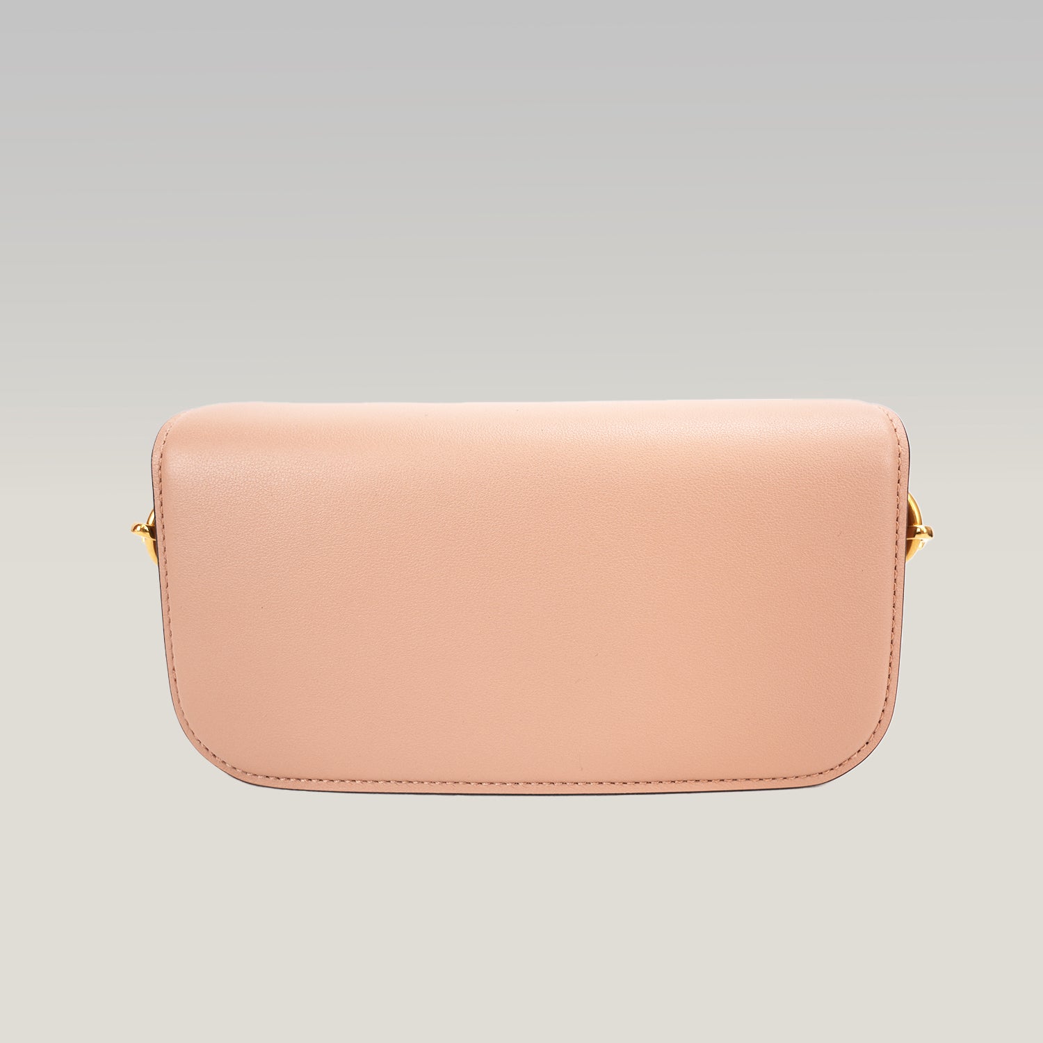 Valentino Garavani VLogo Loco Bag in Pelle Nude con Maxi Logo V e Tracolla a Catena