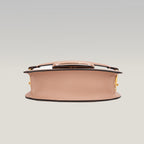 Valentino Garavani VLogo Loco Bag in Pelle Nude con Maxi Logo V e Tracolla a Catena