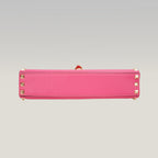 Valentino Garavani Rockstud Borsa a Tracolla Rosa in Pelle con Borchie Oro