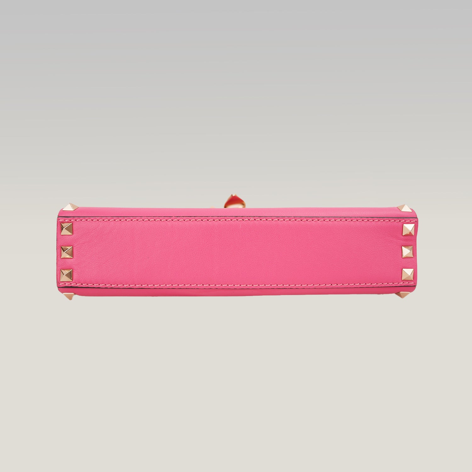 Valentino Garavani Rockstud Borsa a Tracolla Rosa in Pelle con Borchie Oro
