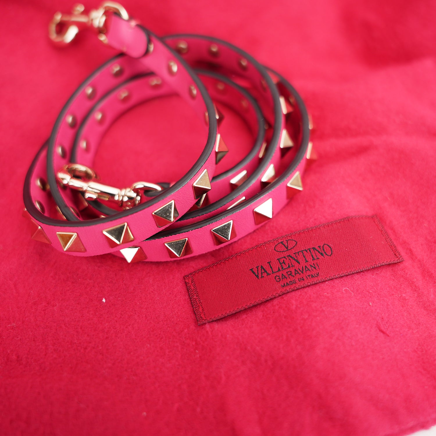 Valentino Garavani Rockstud Tote Bag Rosa in Pelle con Borchie Dorate