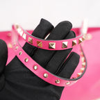 Valentino Garavani Rockstud Tote Bag Rosa in Pelle con Borchie Dorate
