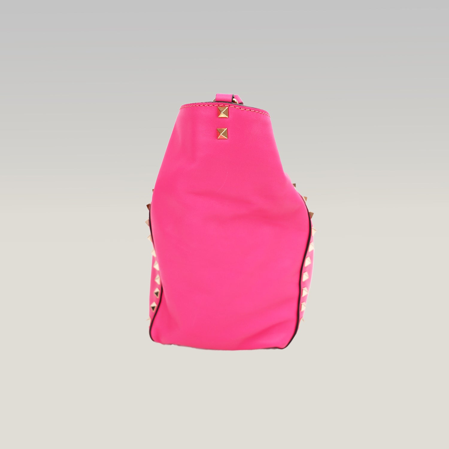 Valentino Garavani Rockstud Tote Bag Rosa in Pelle con Borchie Dorate
