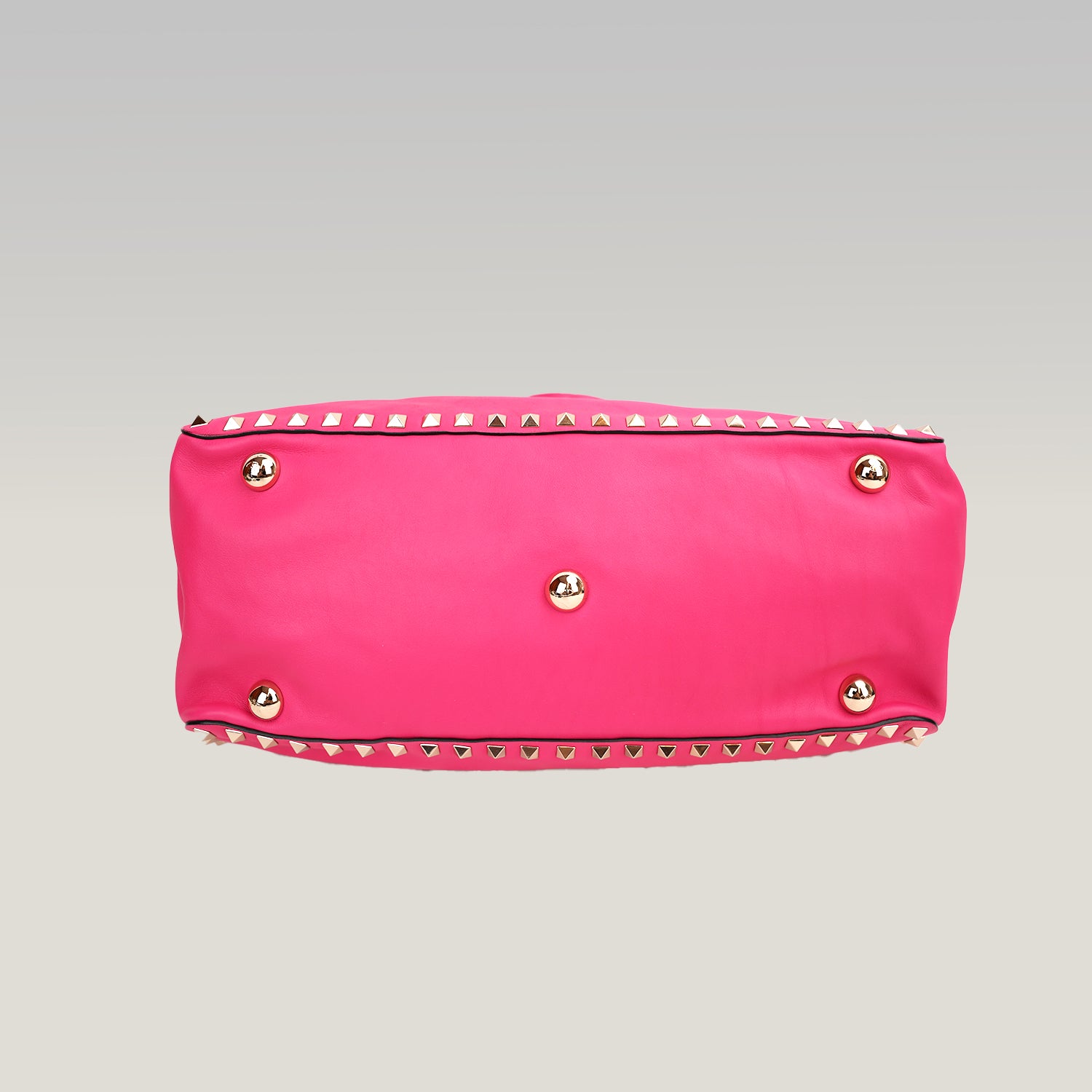 Valentino Garavani Rockstud Tote Bag Rosa in Pelle con Borchie Dorate