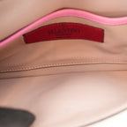 Valentino Garavani Glam Lock Pochette da Sera Multicolore con Strass e Cristalli, Chiusura Dorata e Dust Bag