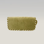 Valentino Garavani Locò Green Velvet Crystal VLogo Shoulder Bag