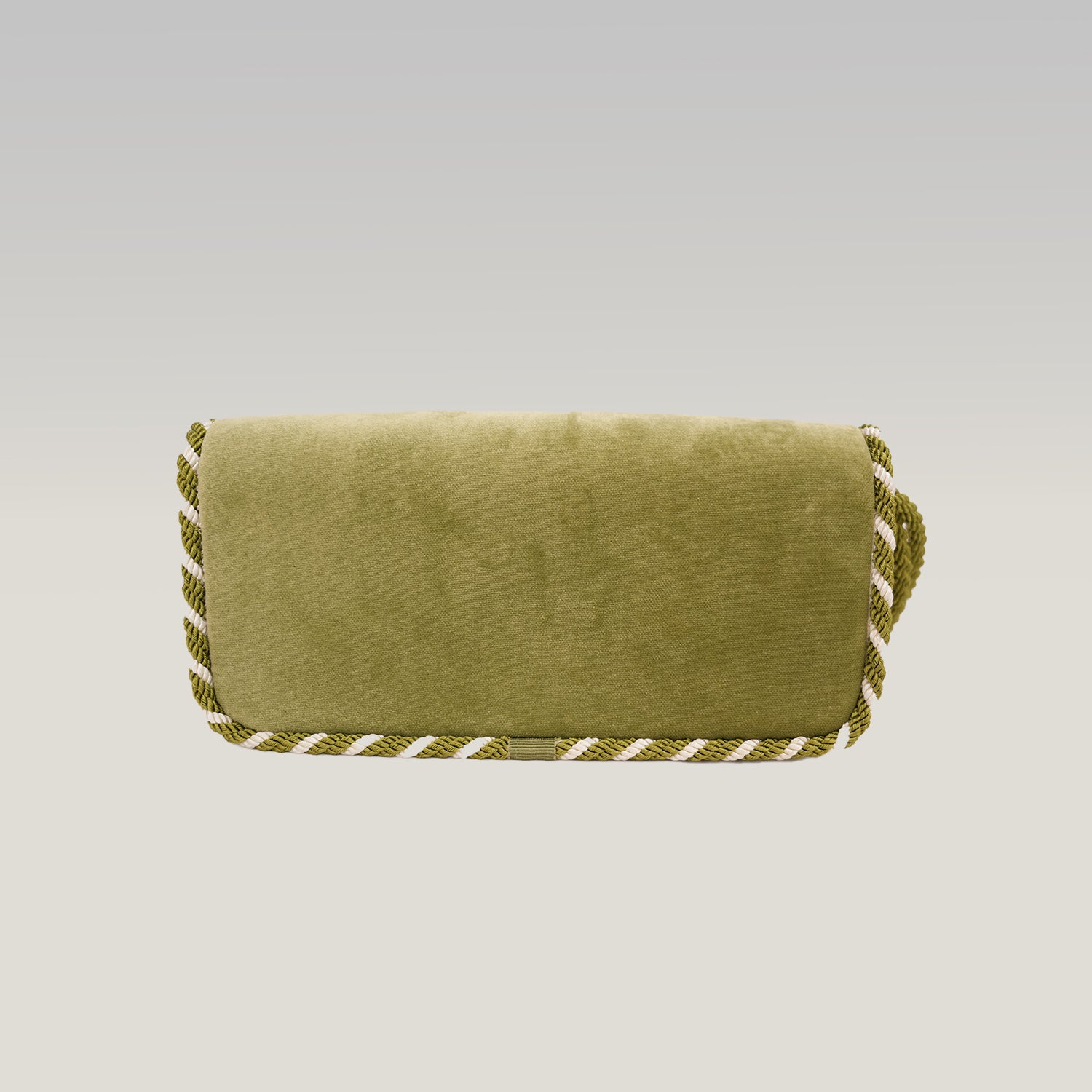 Valentino Garavani Locò Green Velvet Crystal VLogo Shoulder Bag