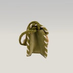 Valentino Garavani Locò Green Velvet Crystal VLogo Shoulder Bag