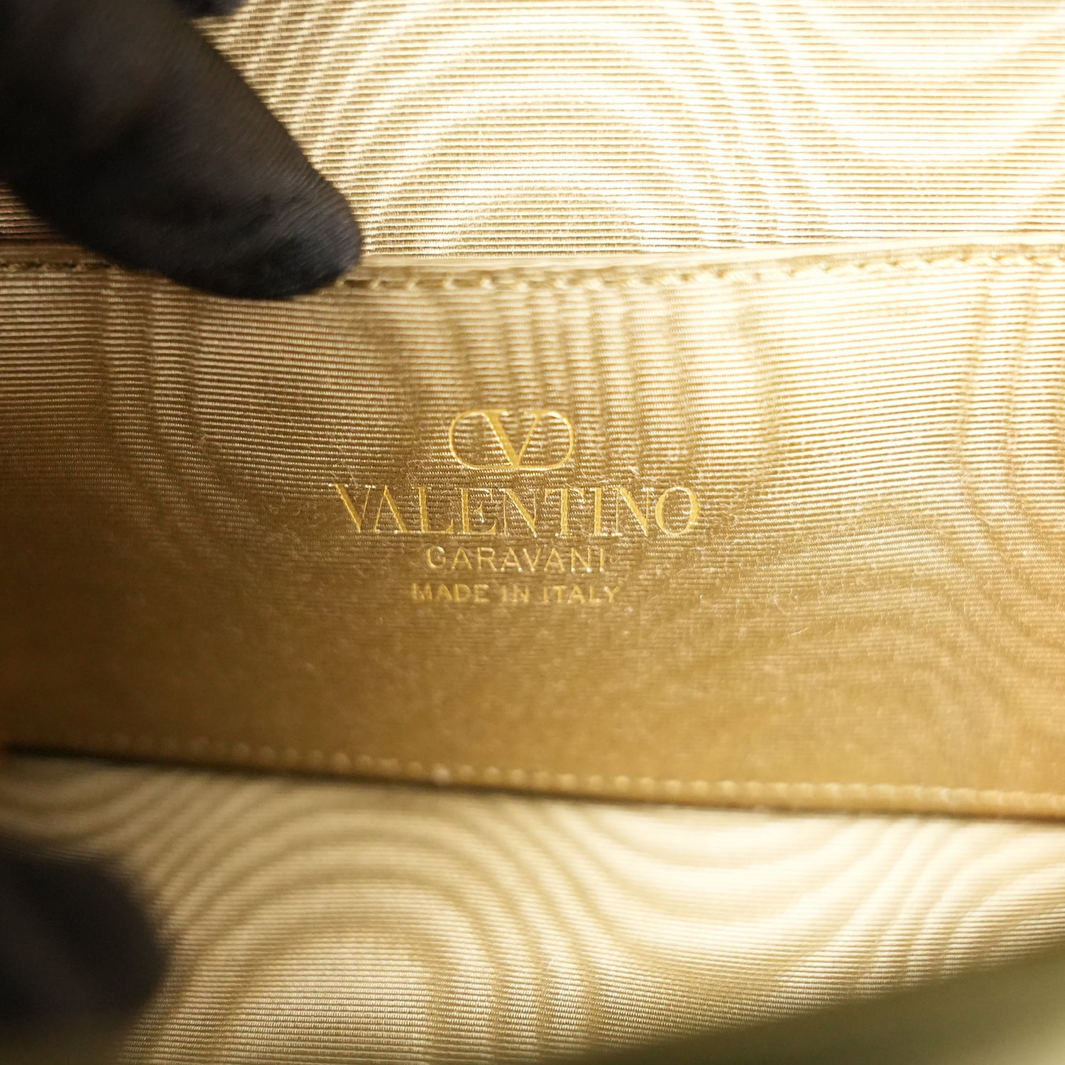Valentino Garavani Locò Green Velvet Crystal VLogo Shoulder Bag