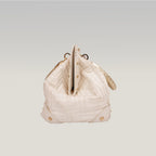 Vintage Gianni Versace White Patent Leather Handbag with Gold Hardware