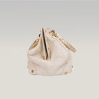 Vintage Gianni Versace White Patent Leather Handbag with Gold Hardware