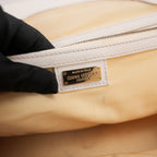 Vintage Gianni Versace White Patent Leather Handbag with Gold Hardware