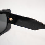 Versace VE 4496U Black Square Sunglasses with Gold Logo Detail