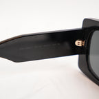 Versace VE 4496U Black Square Sunglasses with Gold Logo Detail