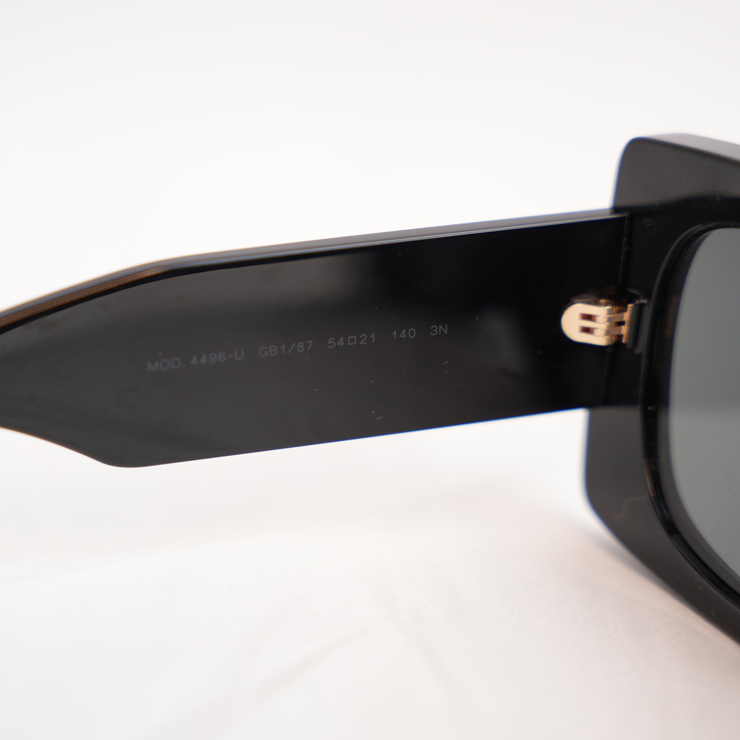 Versace VE 4496U Black Square Sunglasses with Gold Logo Detail