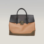 Versace Palazzo Empire Large Beige Leather Handbag con Medusa