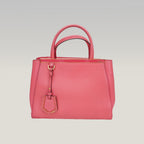 Fendi Petite 2Jours Pink Leather Tote Bag in Pelle Rosa con Charm Logo