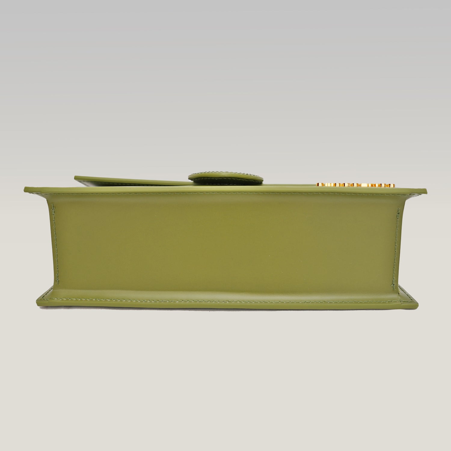 Jacquemus Le Grand Bambino Khaki in Pelle con Manico e Tracolla