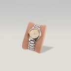 Yves Saint Laurent YSL Orologio Vintage Unisex al Quarzo con Quadrante Champagne e Bracciale in Acciaio Argentato