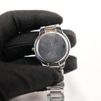 Yves Saint Laurent YSL Orologio Vintage Unisex al Quarzo con Quadrante Champagne e Bracciale in Acciaio Argentato