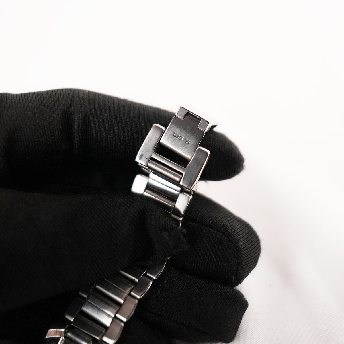 Yves Saint Laurent YSL Orologio Vintage Unisex al Quarzo con Quadrante Champagne e Bracciale in Acciaio Argentato