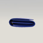 Yves Saint Laurent Belle De Jour Clutch Blu Royal in Vernice con Logo YSL