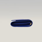Yves Saint Laurent Belle De Jour Clutch Blu Royal in Vernice con Logo YSL