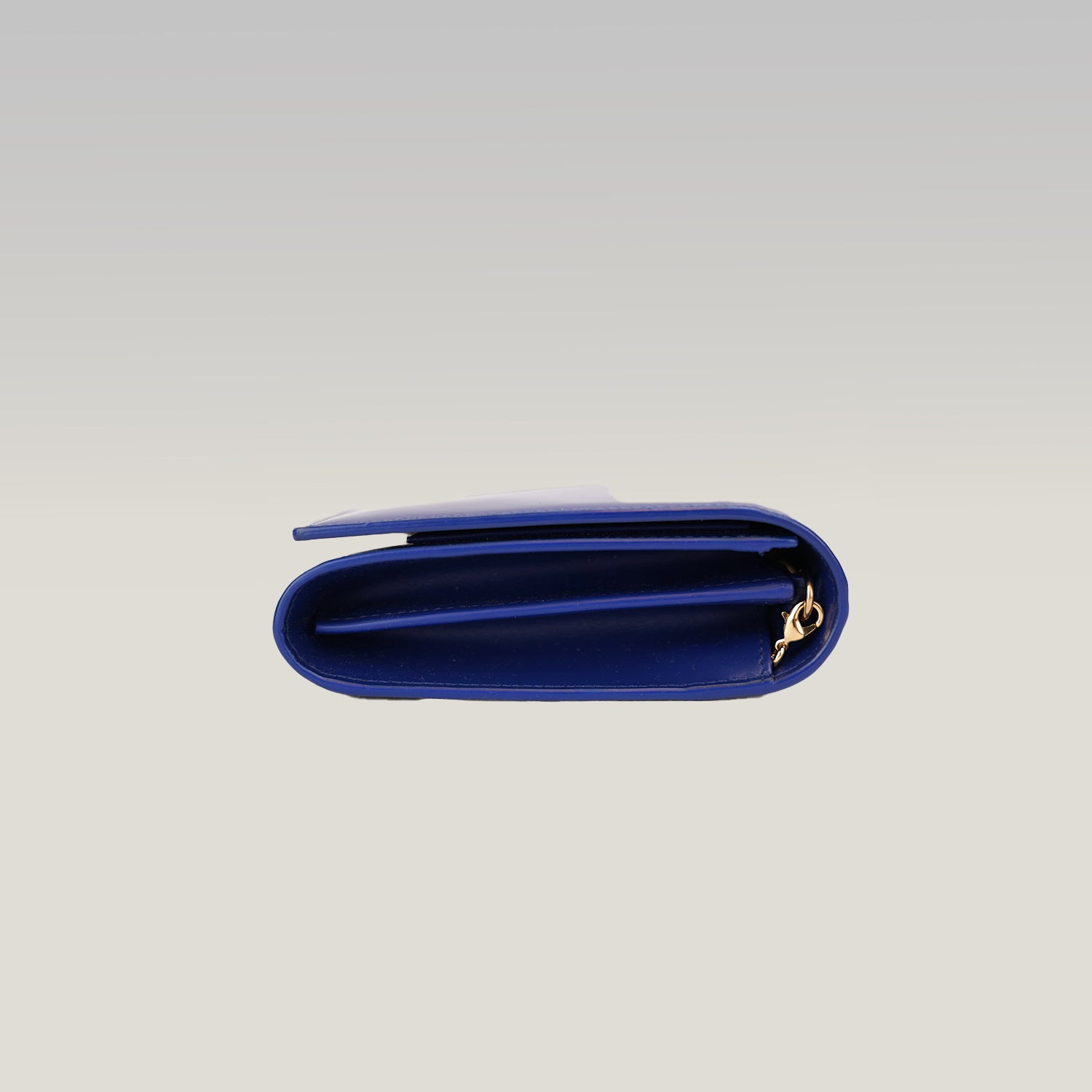 Yves Saint Laurent Belle De Jour Clutch Blu Royal in Vernice con Logo YSL