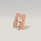 Yves Saint Laurent YSL Orologio Vintage Donna con Quadrante Argentato e Bracciale in Metallo Argentato e Dettagli Dorati
