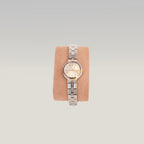Yves Saint Laurent YSL Orologio Vintage Donna con Quadrante Argentato e Bracciale in Metallo Argentato e Dettagli Dorati